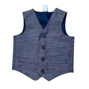 Healthtex Formal Vest Blue Kids Toddler Button Down 2T Kids Toddler Boy